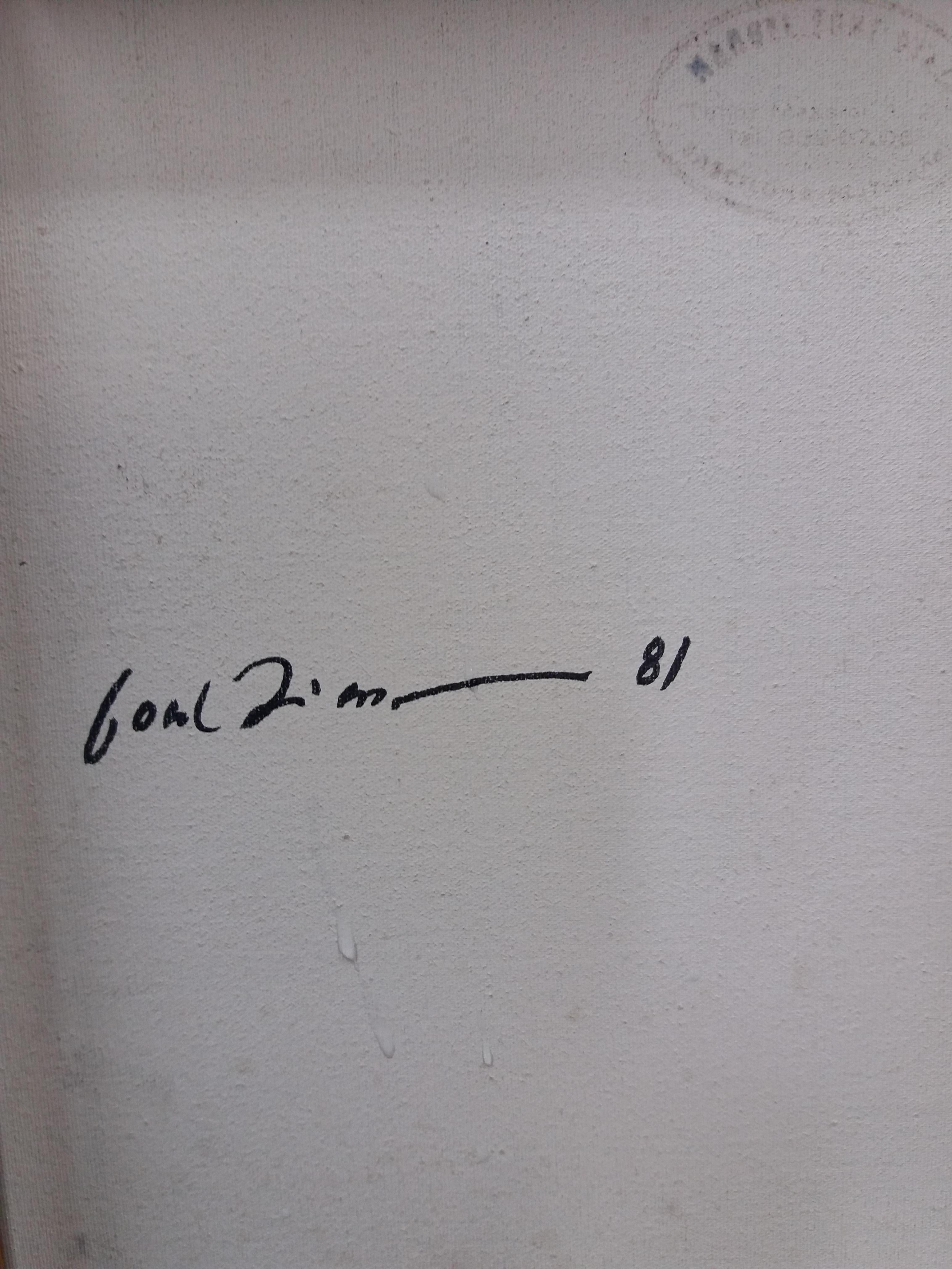 Font Diaz  abstract  Little  Vertical  Gentle. Original  mixed media For Sale 4