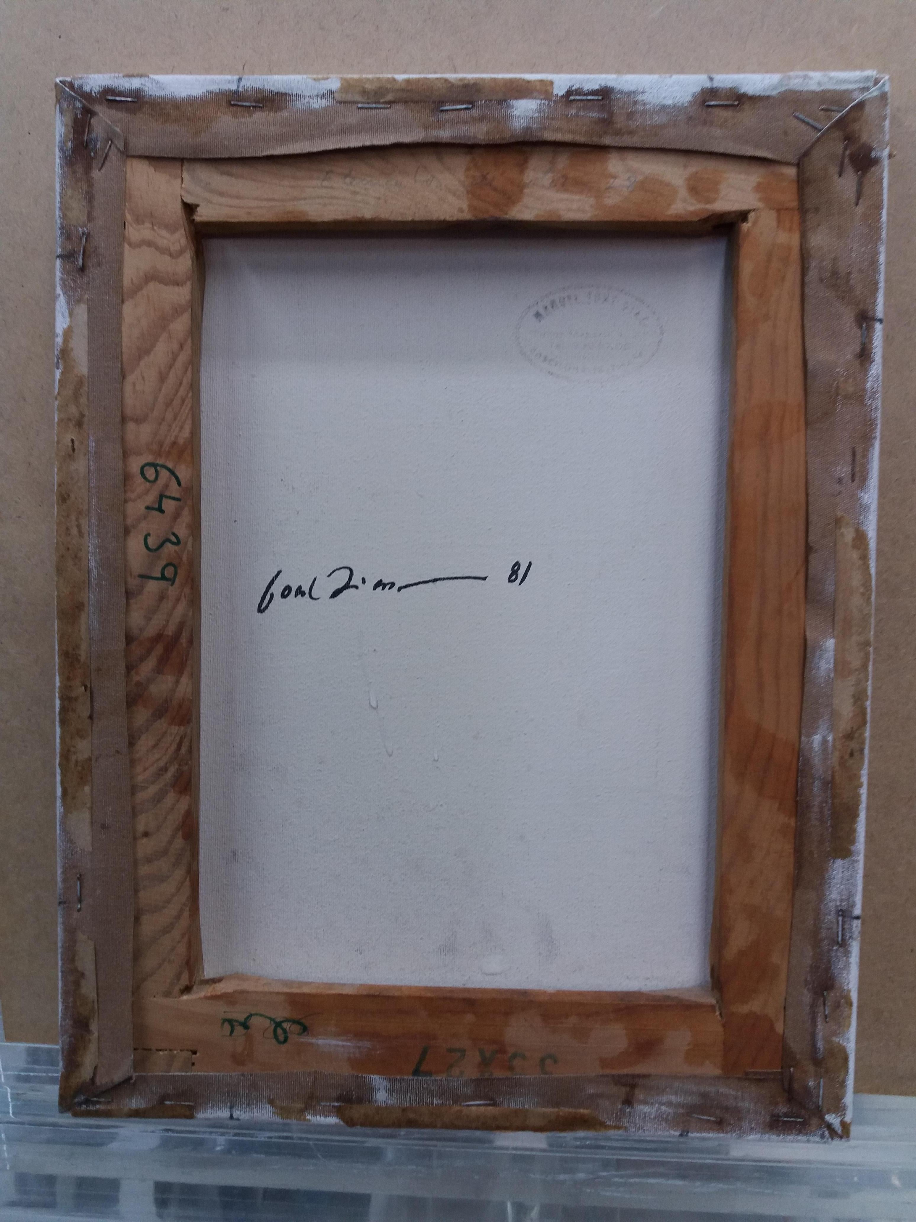 Font Diaz  abstract  Little  Vertical  Gentle. Original  mixed media For Sale 5