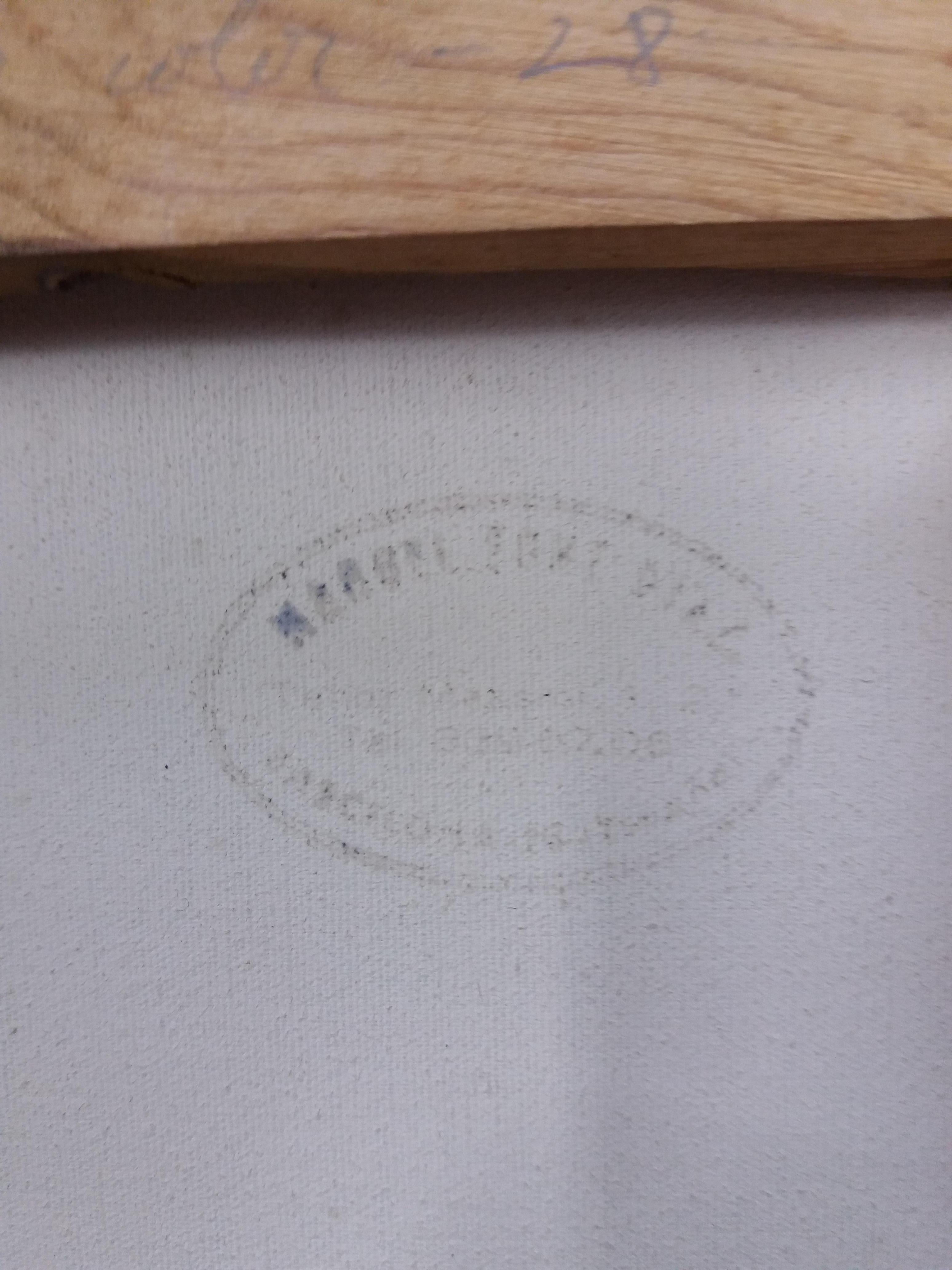 Font Diaz  abstract  Little  Vertical  Gentle. Original  mixed media For Sale 6