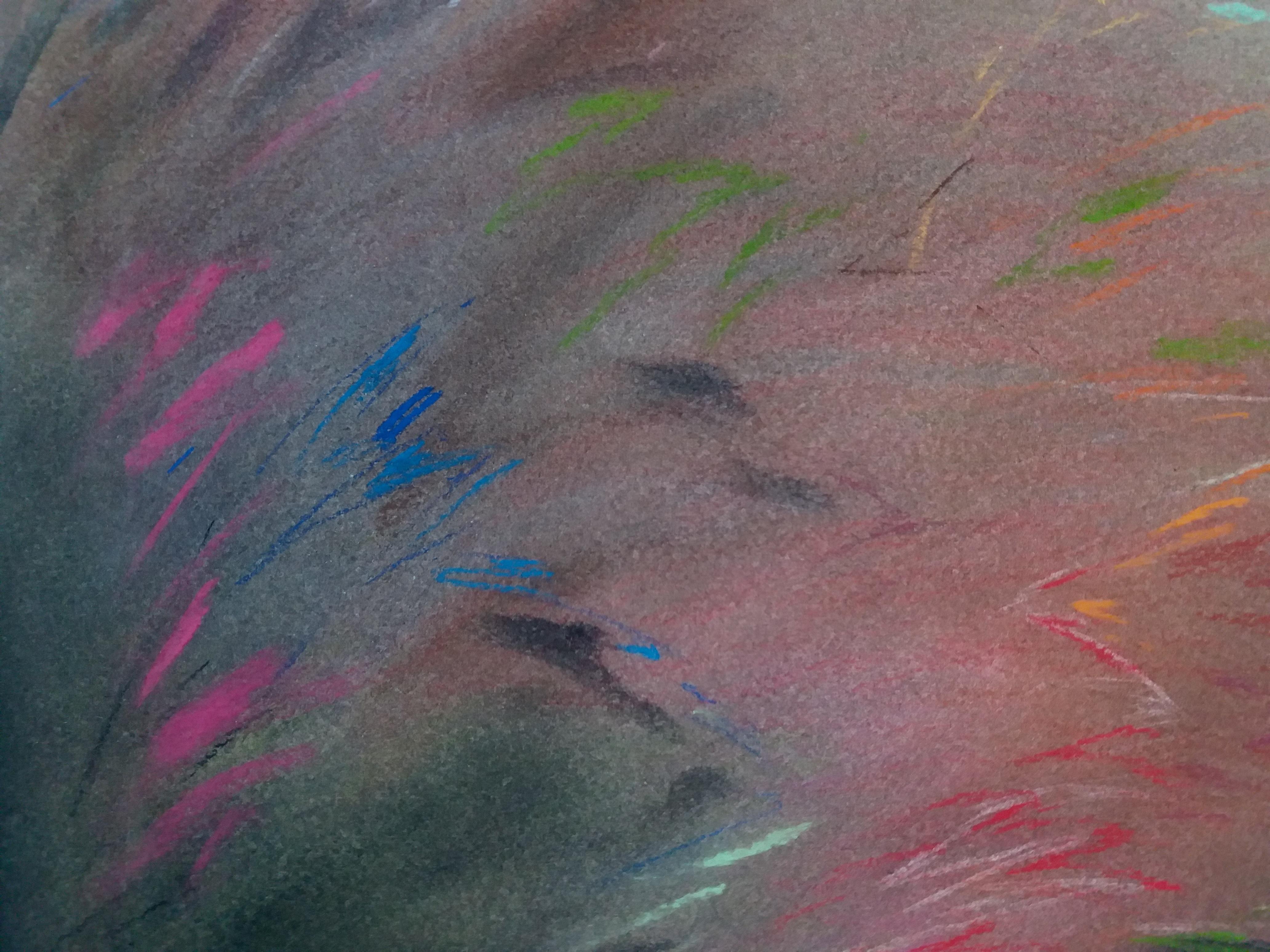 Font Diaz  Colors original abstract pastel Painting For Sale 2