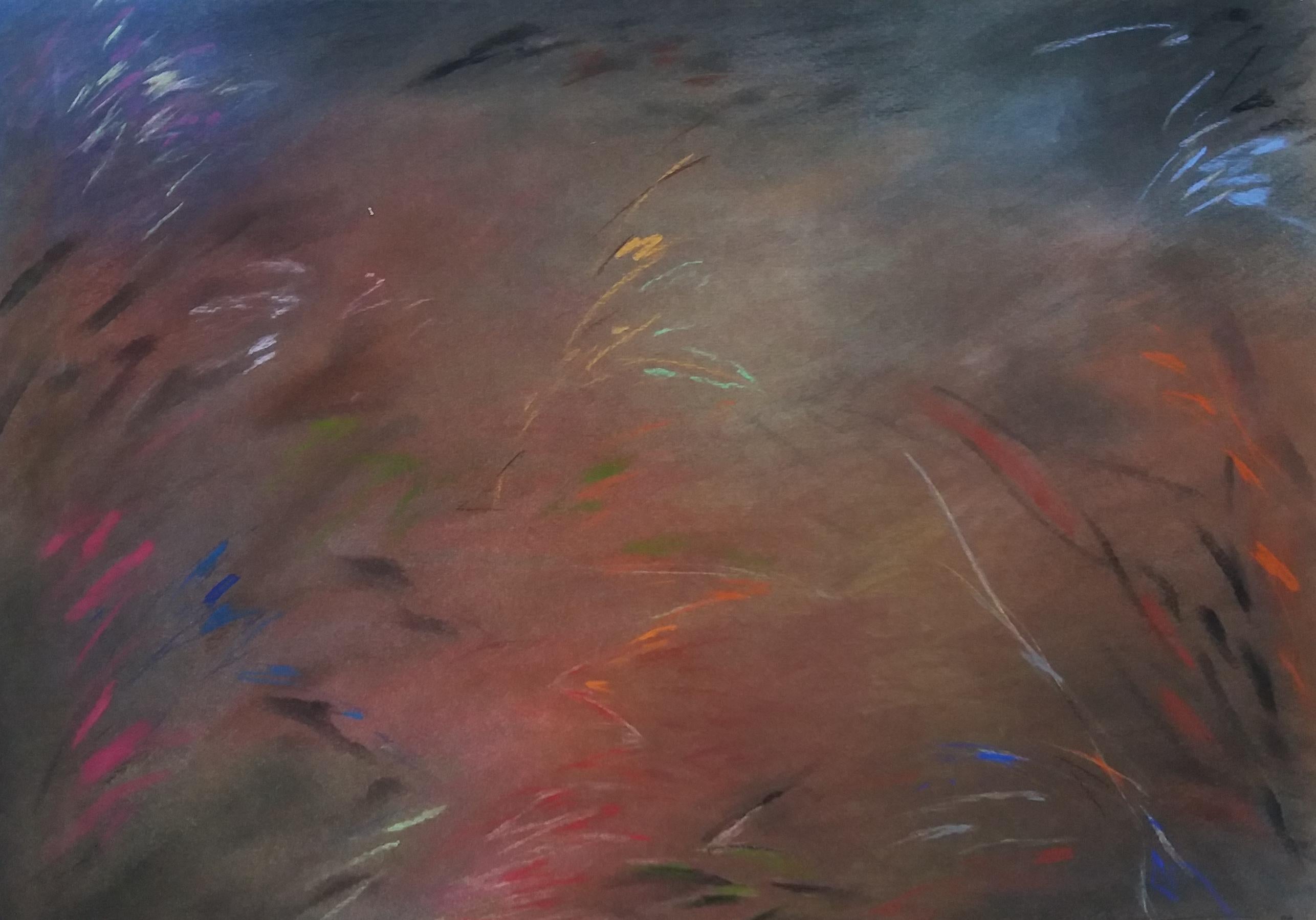 Font Diaz  Colors original abstract pastel Painting For Sale 3