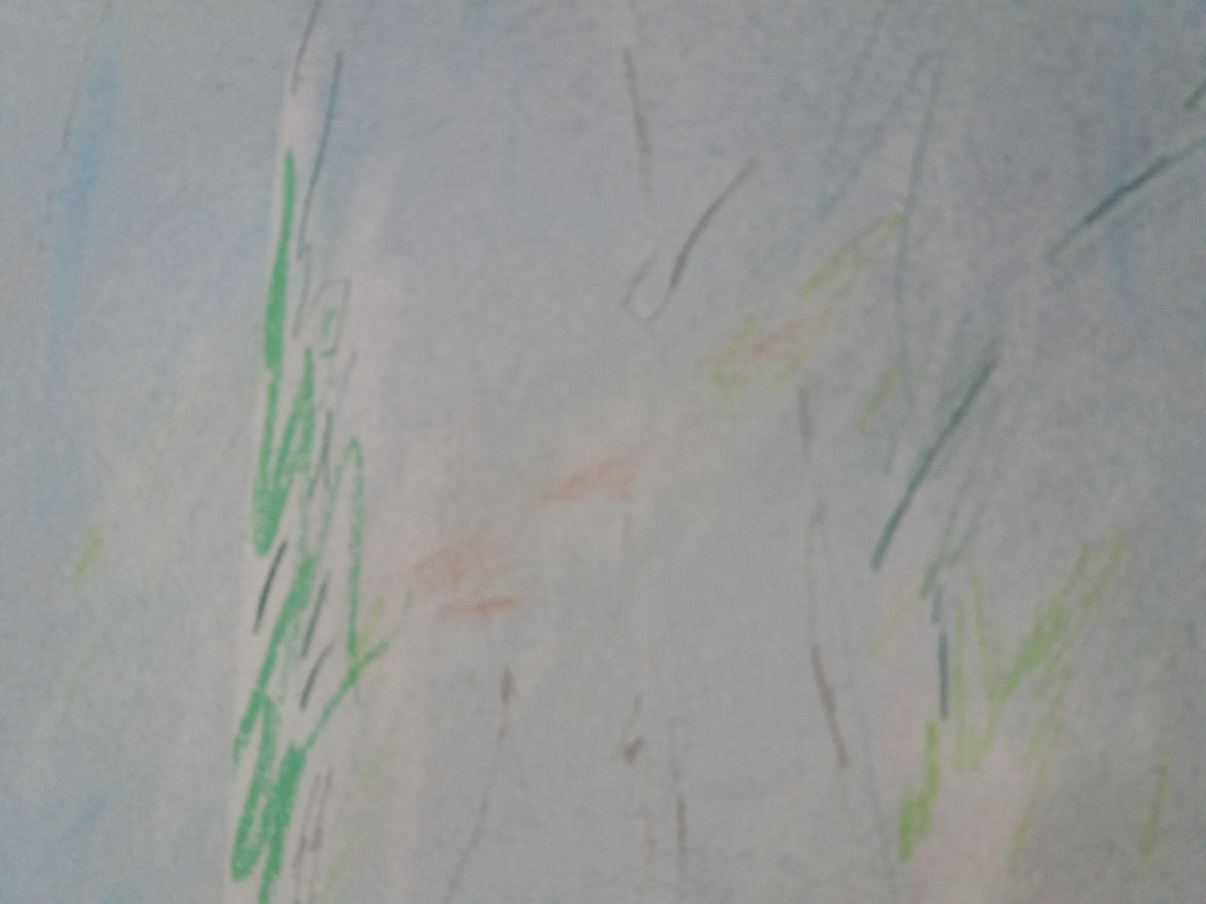 Font Diaz Little Blue  pittura astratta originale a pastello in vendita 4