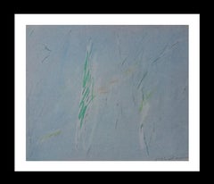 Font Diaz Little Blue  original pastel abstract painting