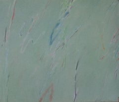 Font Diaz    Little Green original pastel abstrat painting