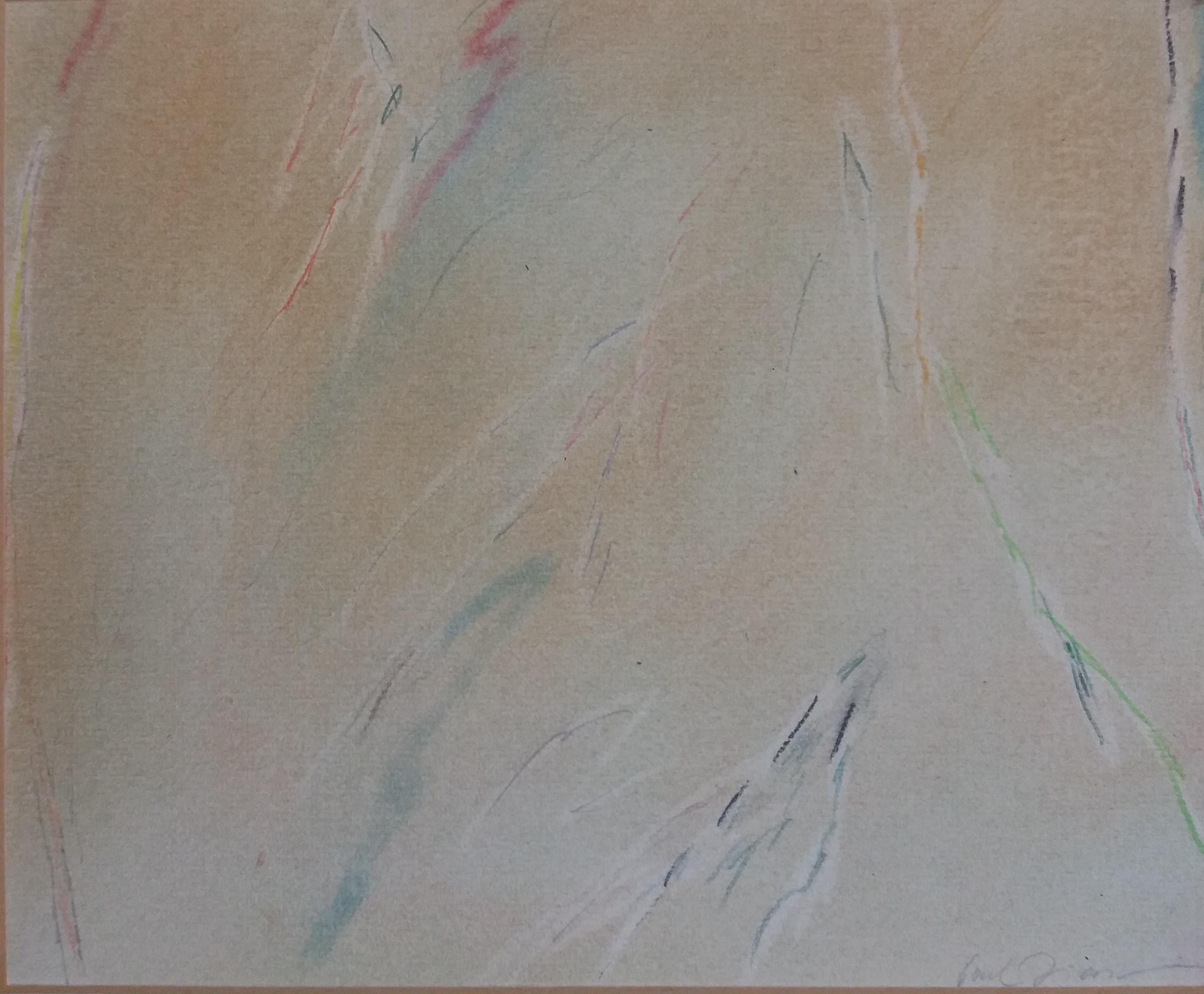Font Diaz   Piccolo  pittura astratta originale a pastello in vendita 1