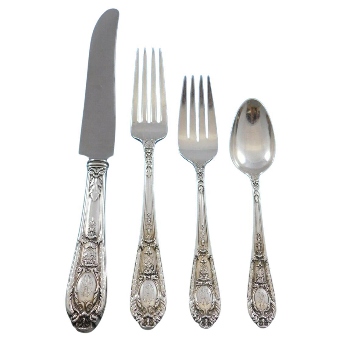 Fontaine by International Sterling Silver Flatware Service 12 Set 48 Pcs For Sale
