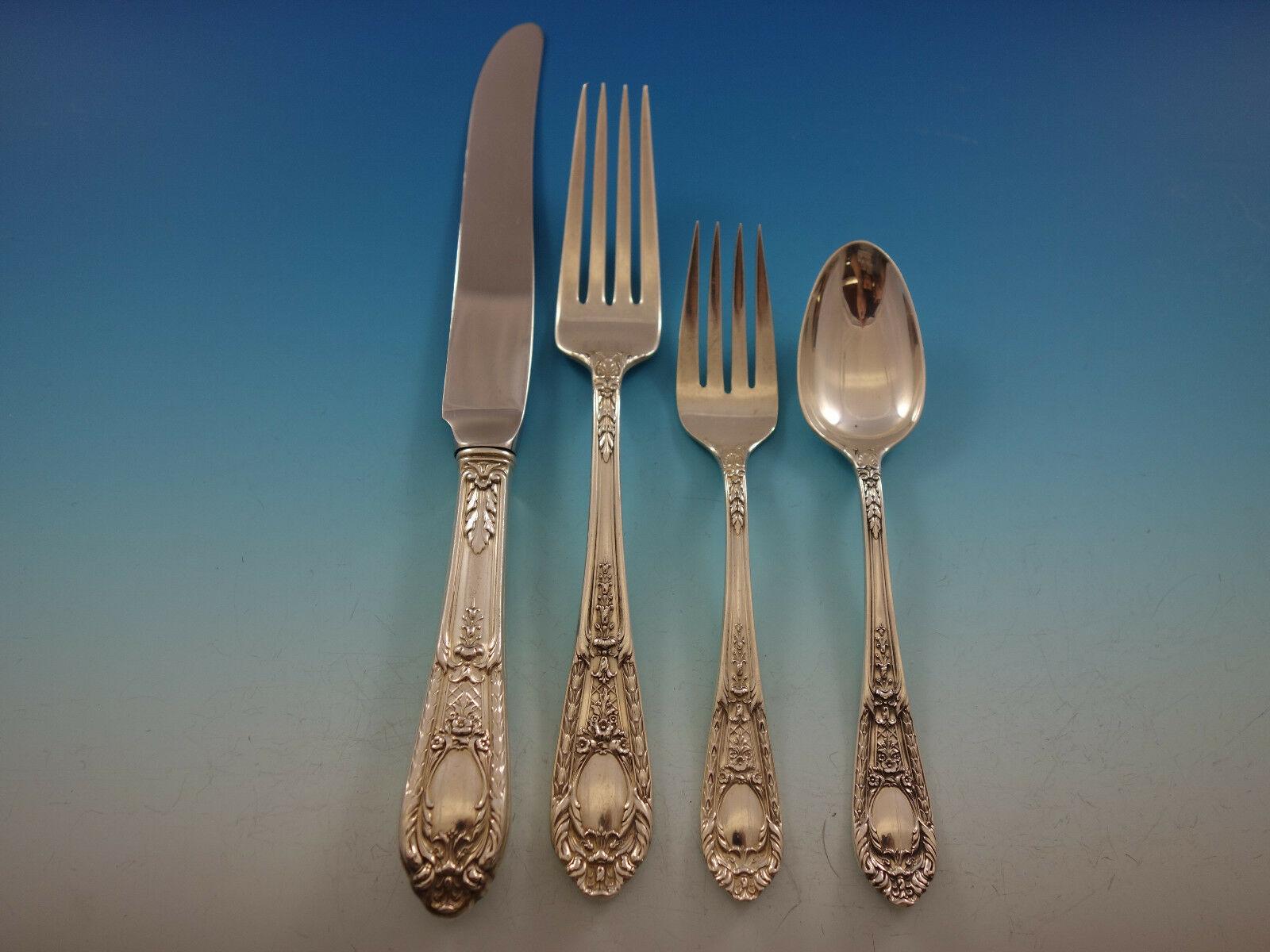 Fontaine by International Sterling Silver Flatware Service 12 Set 91 Pcs Dinner In Excellent Condition For Sale In Big Bend, WI
