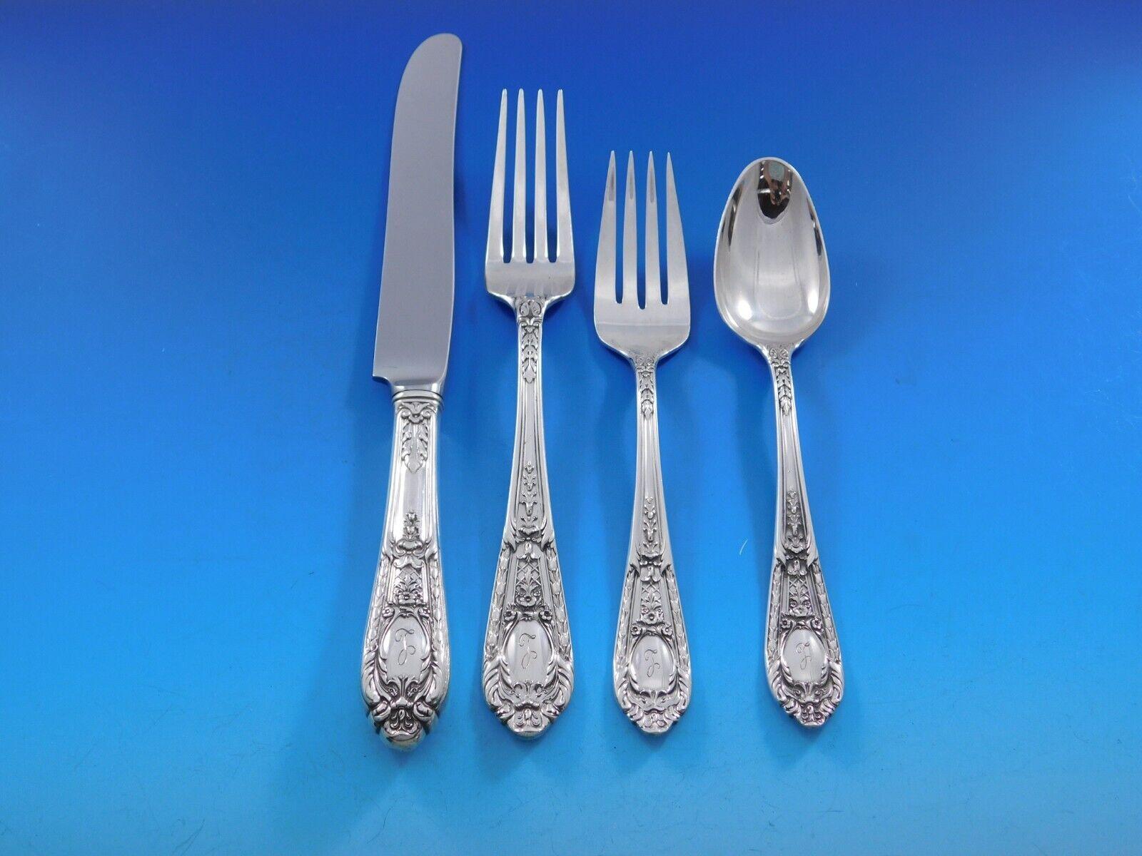 Fontaine by International Sterling Silver Flatware Set Service 61 pc Most L Mono Excellent état - En vente à Big Bend, WI