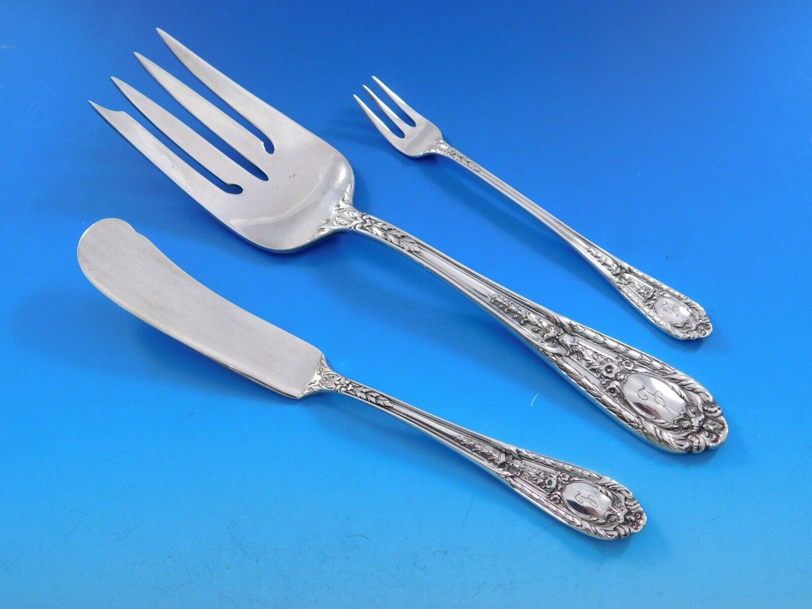 Fontaine by International Sterling Silver Flatware Set Service 61 pc Most L Mono en vente 4