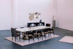 Fontaine Quartz Dining Table, Patagonia Quartz, Handmade by Greenapple