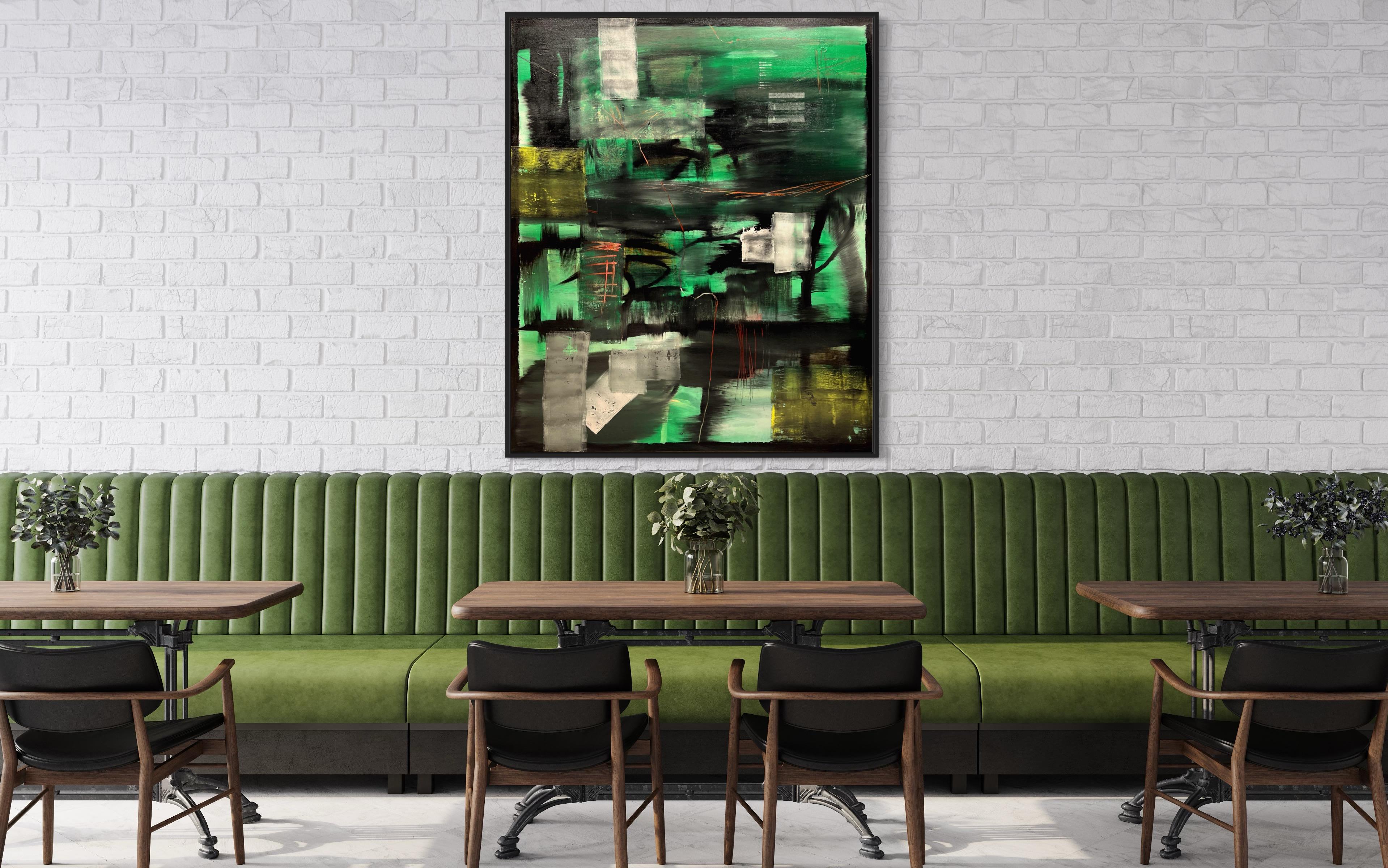 Quiet Glitch - Abstract Painting by Fontaine Scarelli