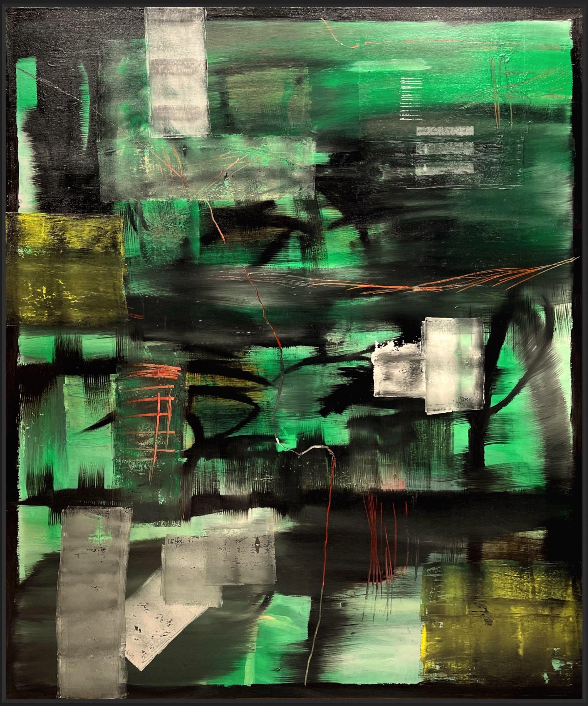 Fontaine Scarelli Abstract Painting - Quiet Glitch