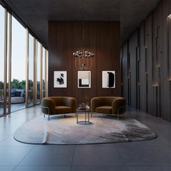 Fontaine Smoked Glass Chandelier By Giorgio Biscaro