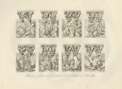 Consoles de la salle de bal de Fontainebleau - Gravure de Baltard d'après Primaticcio, 1803