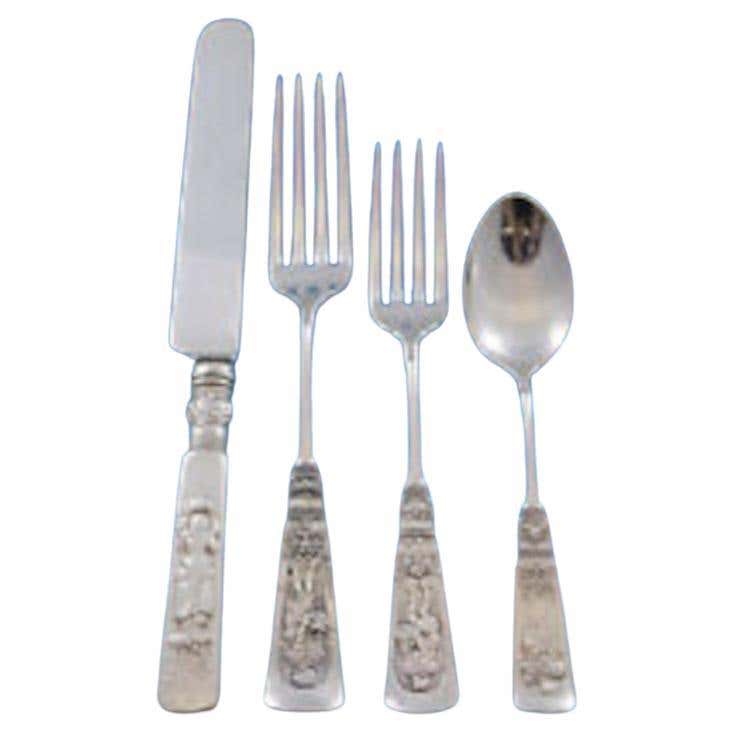Golden Ribbon Edge by Gorham Stainless Steel Flatware Set Service for 8 ...