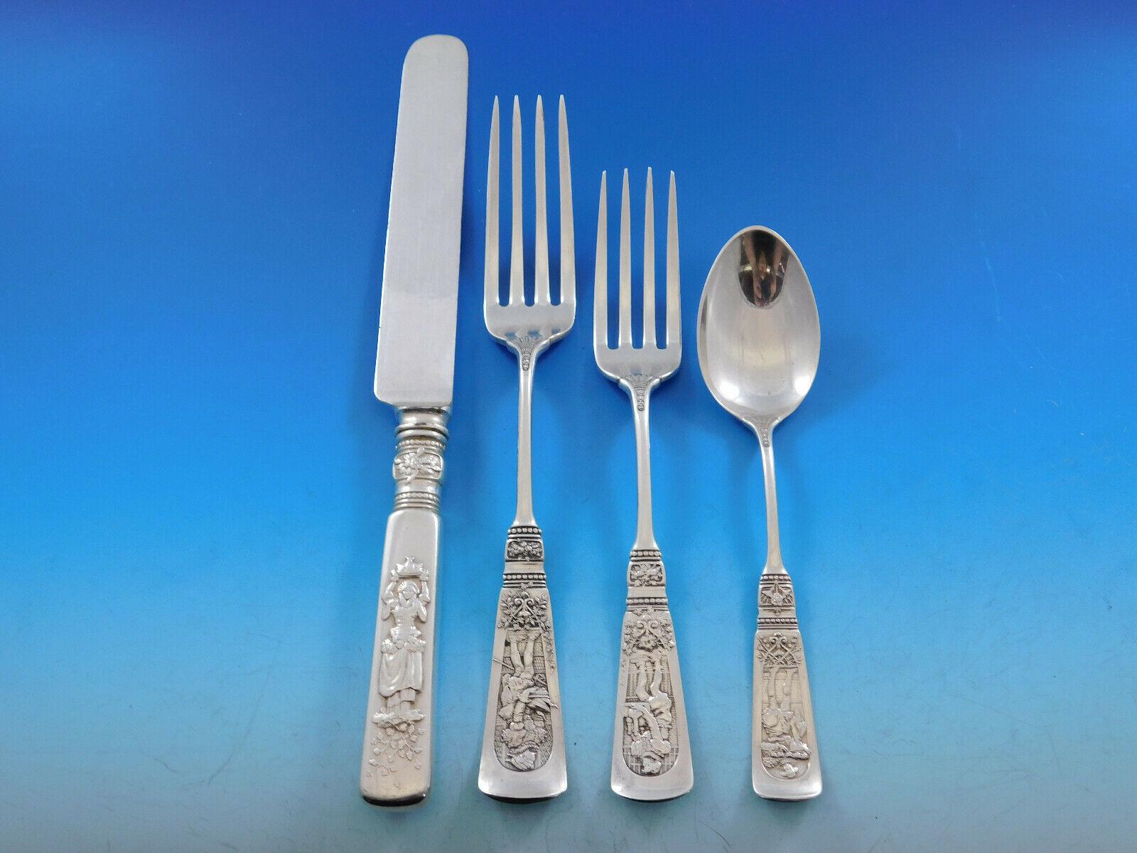 Fontainebleau by Gorham Sterling Silver Flatware Set for 12 Service 66 Pc Dinner In Excellent Condition In Big Bend, WI