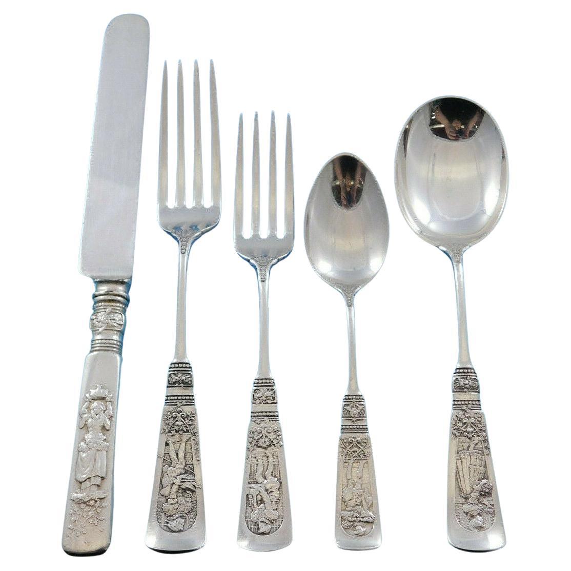 Fontainebleau by Gorham Sterling Silver Flatware Set for 12 Service 66 Pc Dinner