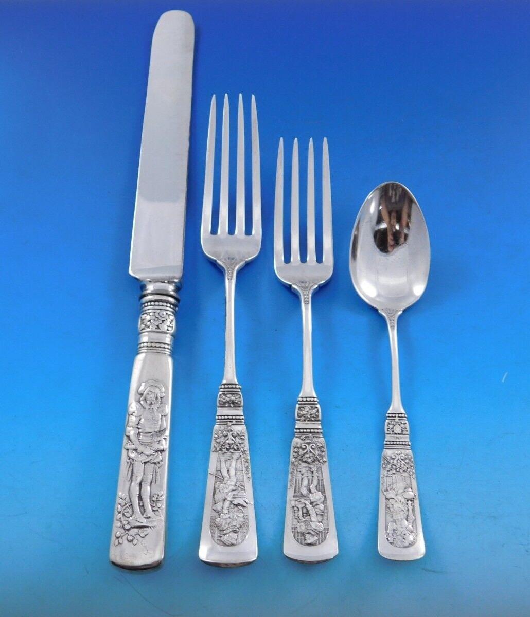 Fontainebleau by Gorham Sterling Silver Flatware Set Service 55 pcs Dinner For Sale 8