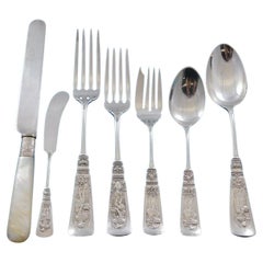 Vintage Fontainebleau by Gorham Sterling Silver Flatware Set Service 74 Pcs Multi-Motif