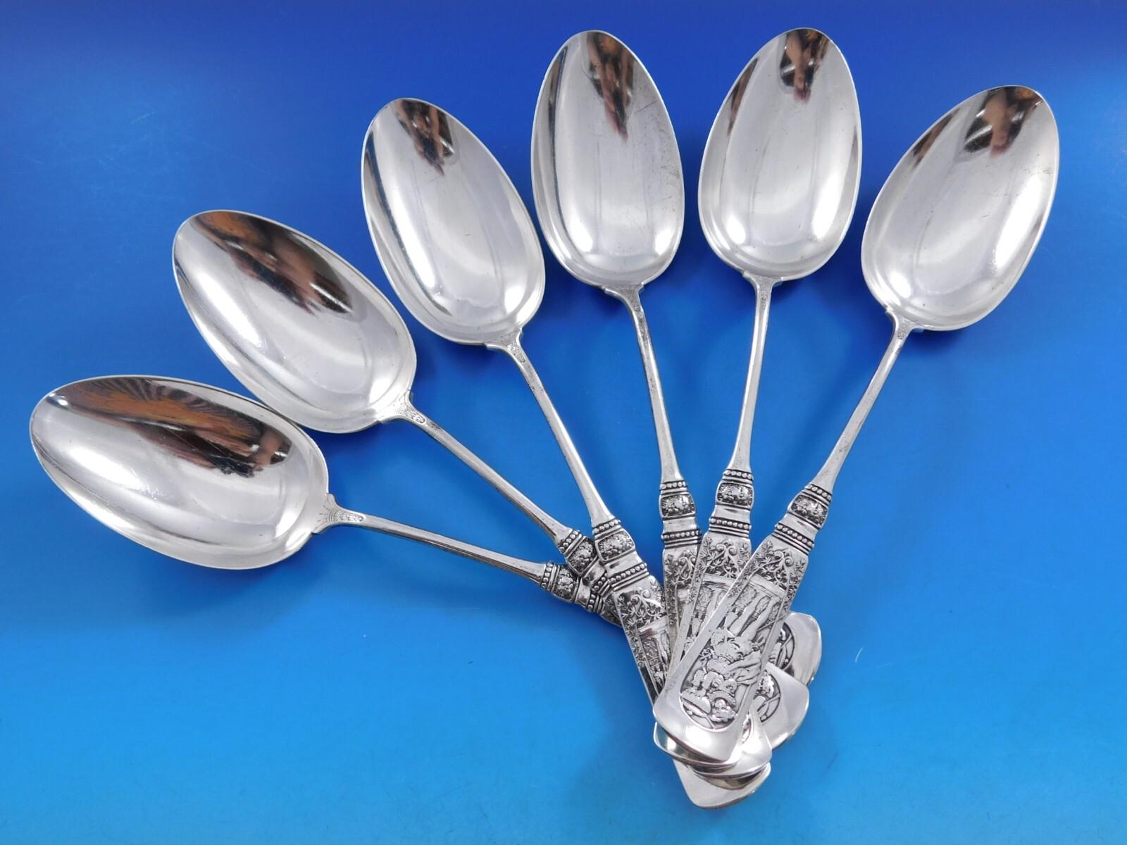 Fontainebleau by Gorham Sterling Silver Flatware Set Service 79 pieces Figural For Sale 1