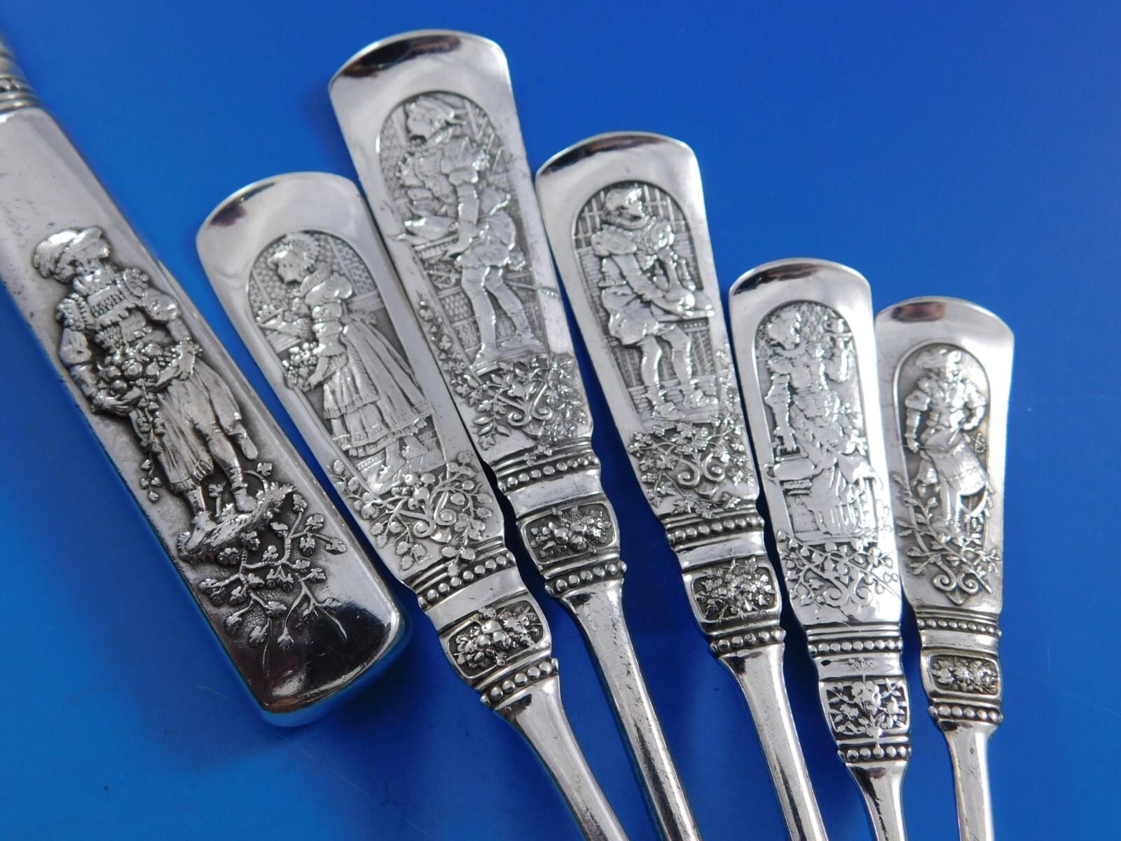 Fontainebleau by Gorham Sterling Silver Flatware Set Service 79 pieces Figural For Sale 4