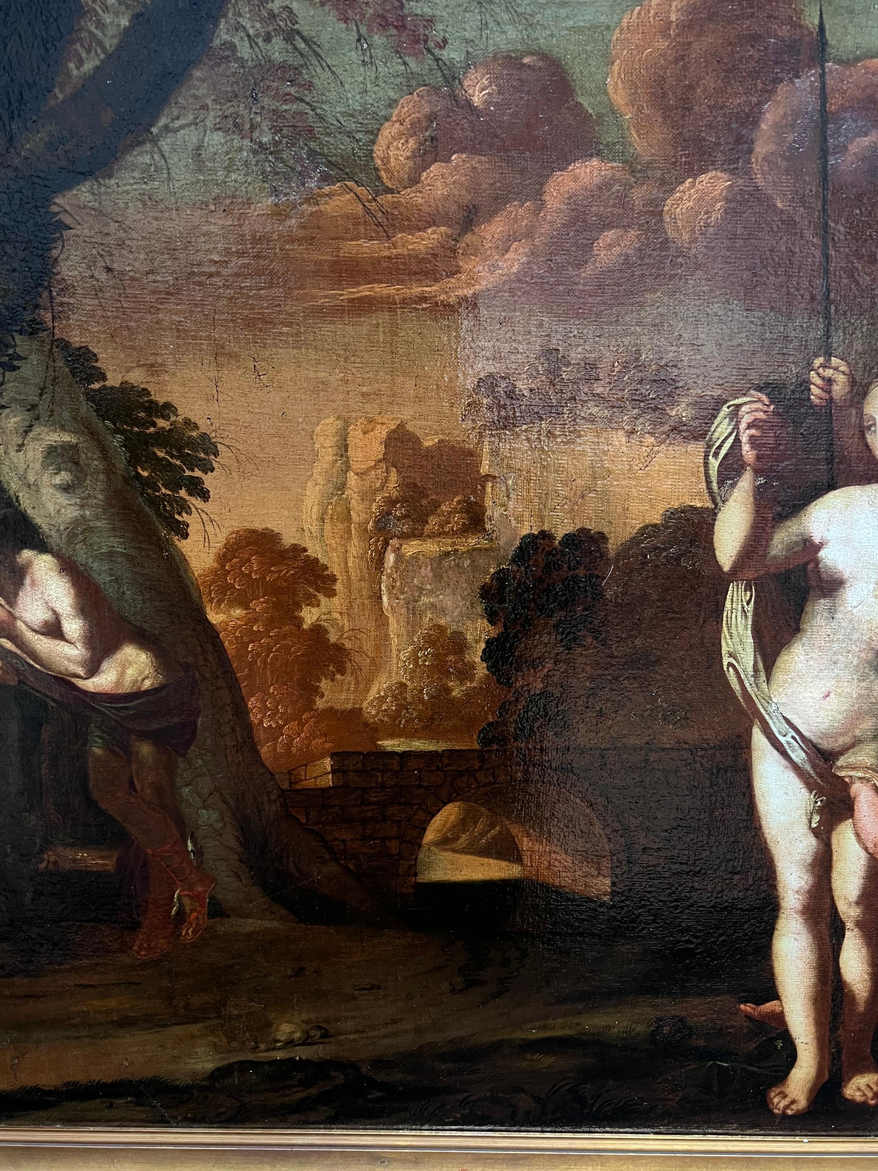 Gran cuadro al óleo del Viejo Maestro del siglo XVI El juicio de París Mitológico en venta 6