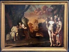 Large 16th Century Old Master Oil Painting The Judgement of Paris Mythological