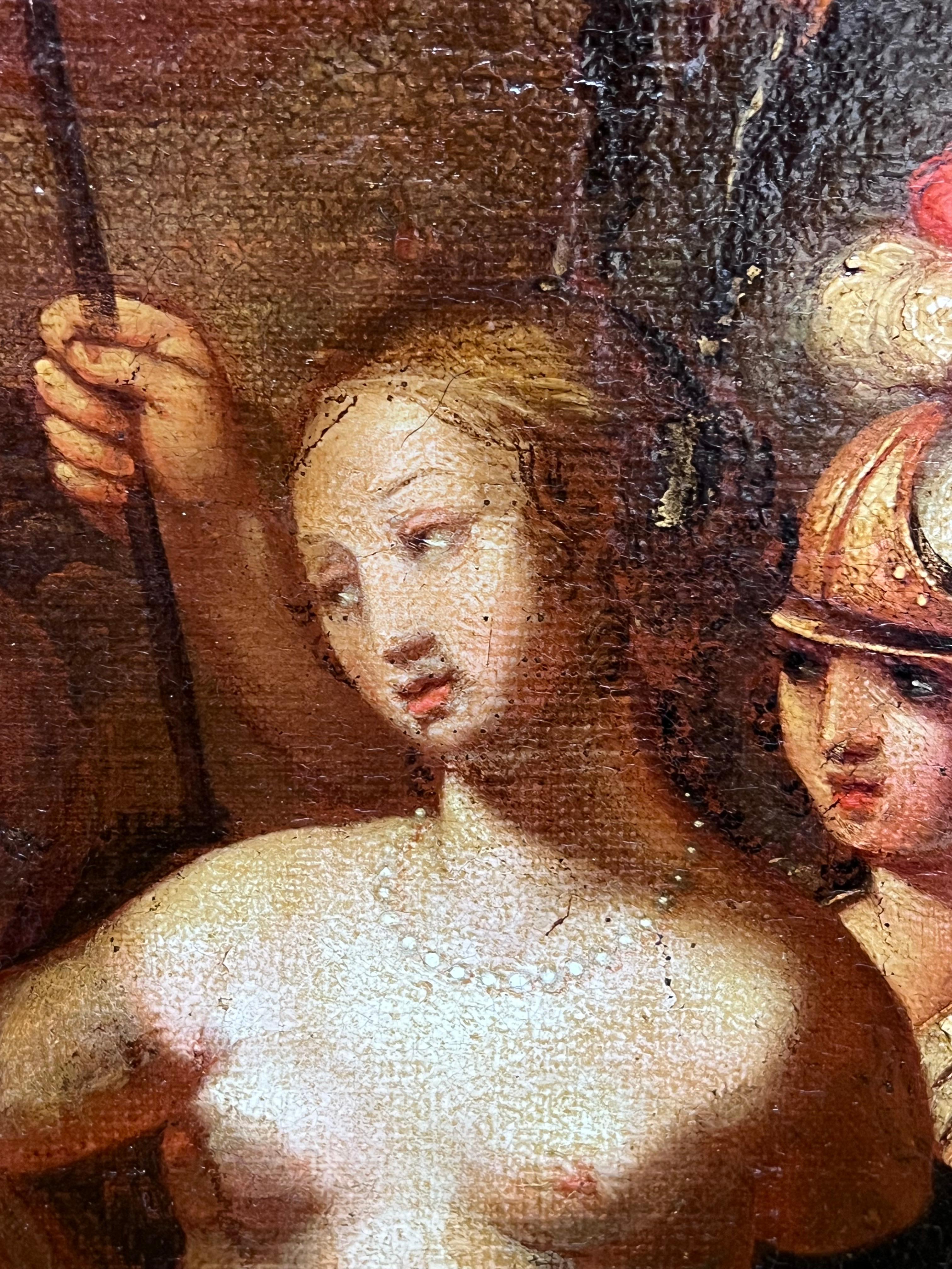 El Juicio de París
Escuela de Fontainebleau, hacia 1580 *ver notas más abajo
óleo sobre lienzo, enmarcado
enmarcado: 30 x 40 pulgadas
lienzo: 27 x 37 pulgadas
Procedencia: colección privada, Inglaterra
Estado: el cuadro está en muy buen estado y