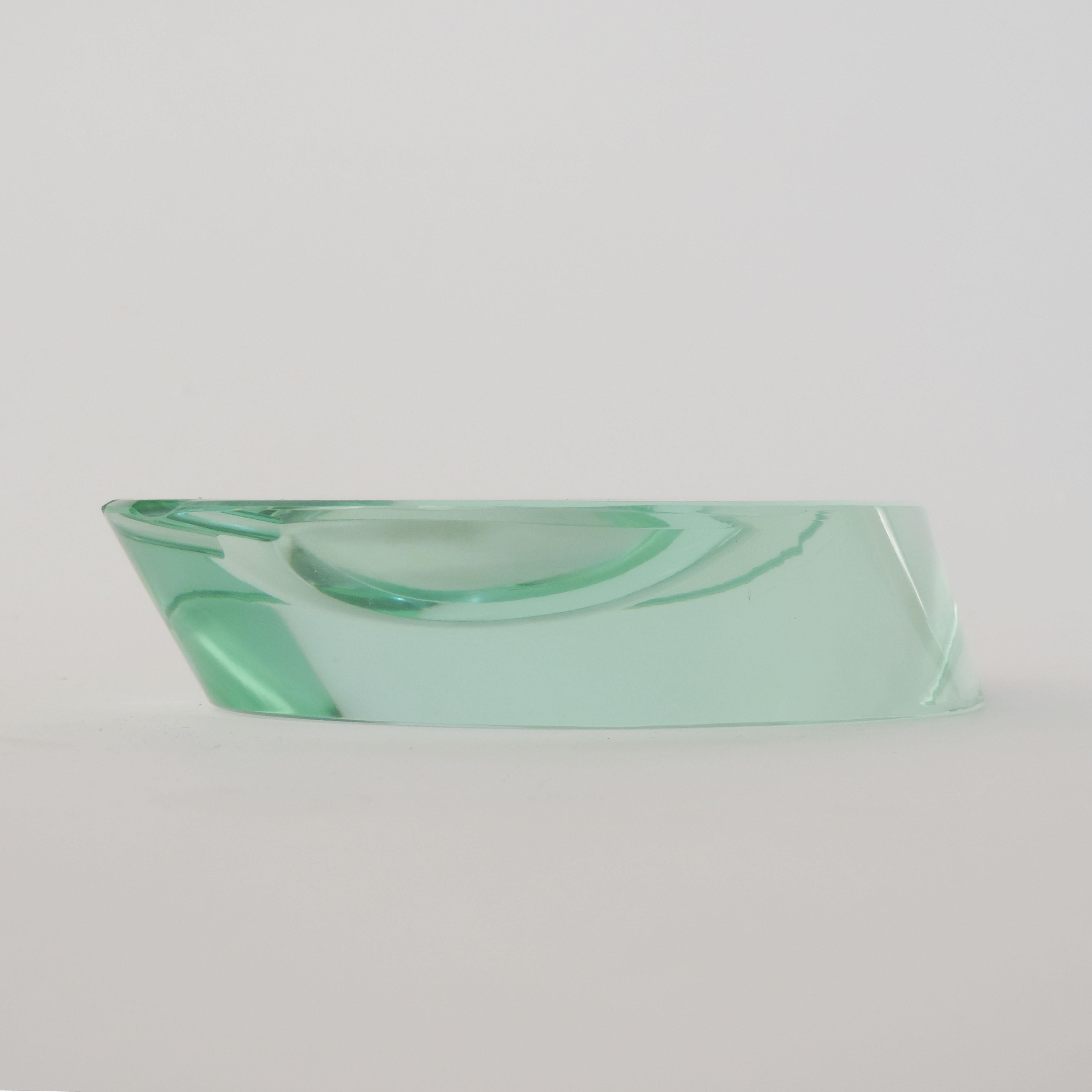 Italian Fontana Arte 1940s Glass Ashtray For Sale