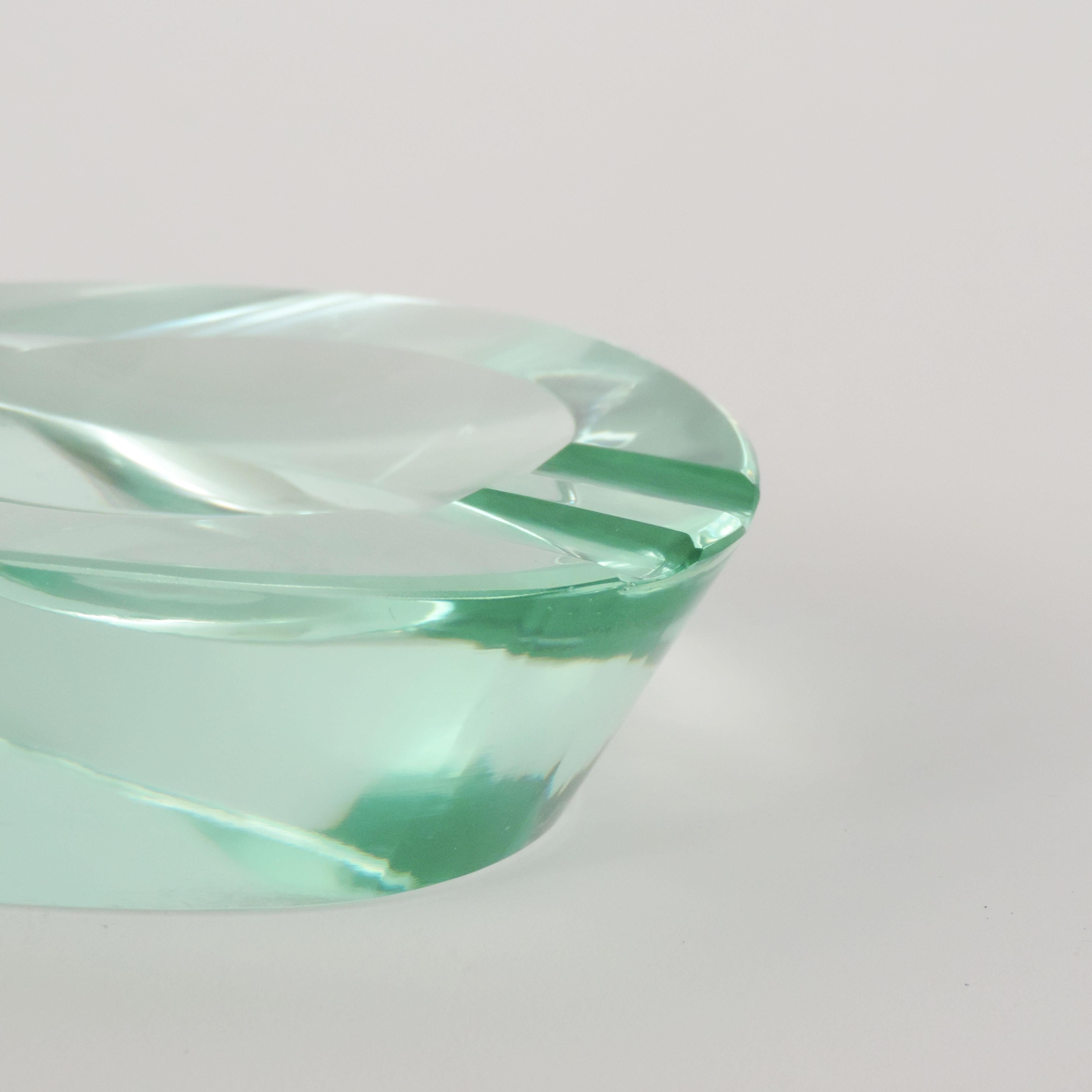 Fontana Arte 1940s Glass Ashtray In Good Condition For Sale In Milan, IT