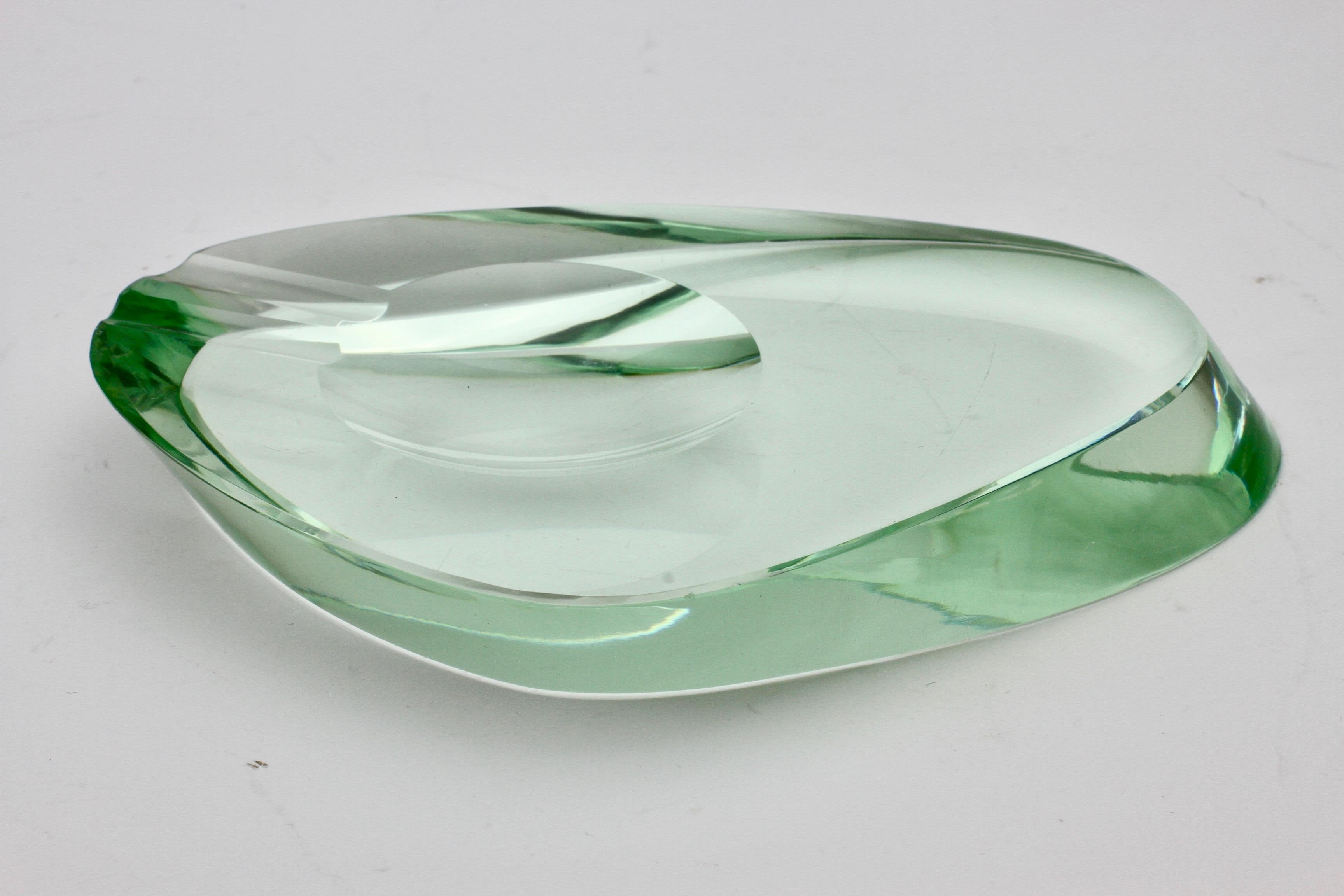Fontana Arte 1950s Modernist Glass Pen Holder or Stand and Ashtray Desk Set For Sale 7
