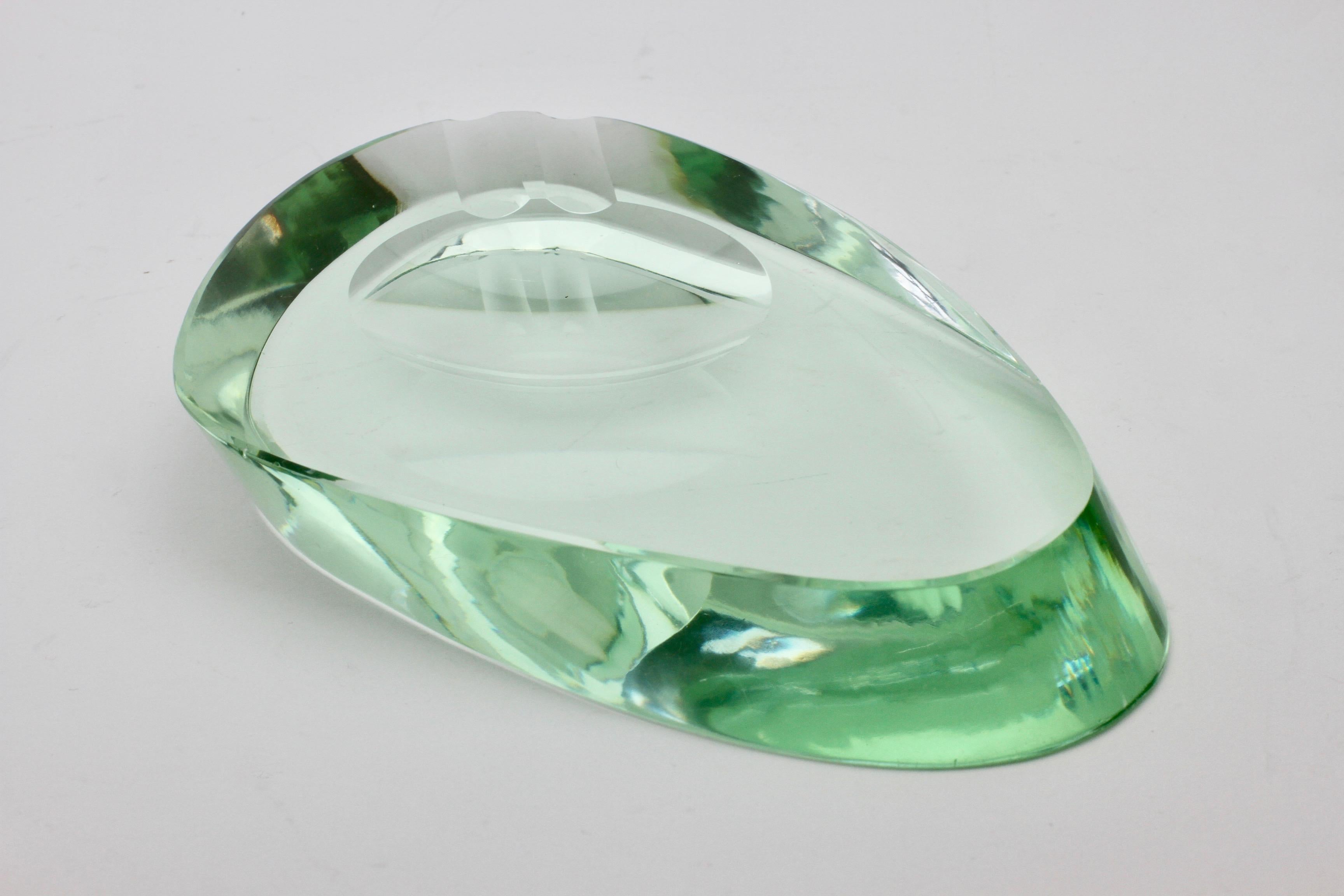Fontana Arte 1950s Modernist Glass Pen Holder or Stand and Ashtray Desk Set For Sale 8