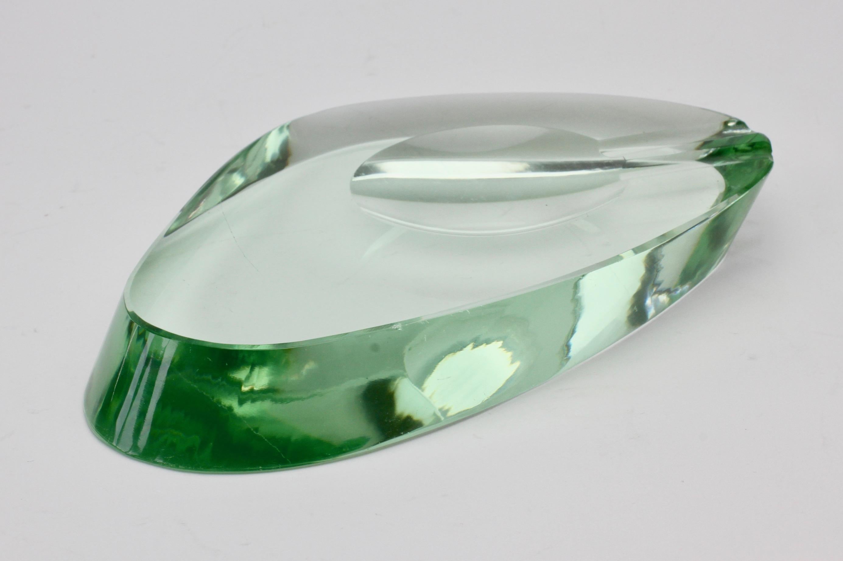 Fontana Arte 1950s Modernist Glass Pen Holder or Stand and Ashtray Desk Set For Sale 9