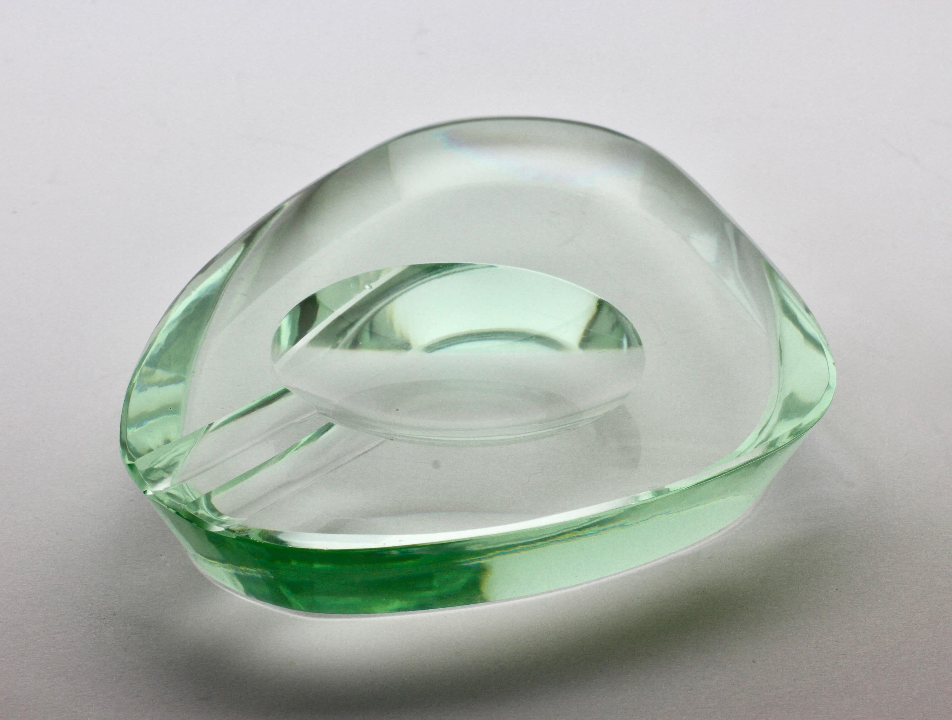 Fontana Arte 1950s Modernist Glass Pen Holder or Stand and Ashtray Desk Set For Sale 12