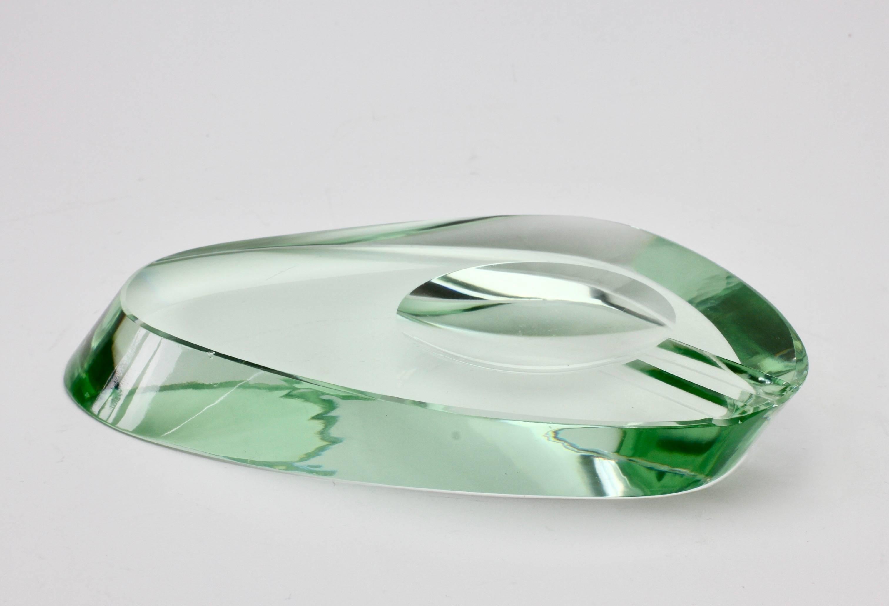 Fontana Arte 1950s Modernist Glass Pen Holder or Stand and Ashtray Desk Set In Good Condition For Sale In Landau an der Isar, Bayern