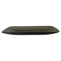 Fontana Arte 1960's Large Smoke Grey Curved Glass Centrepiece Tray