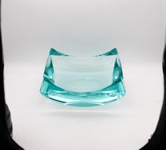 Fontana Arte 1970 von Erwin Walter Burger Dekorative Kunst Glas Quadratisch Schüssel