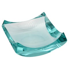 Fontana Arte 1970 By Erwin Walter Burger Decorative Art Glass Squared Dish Bowl
