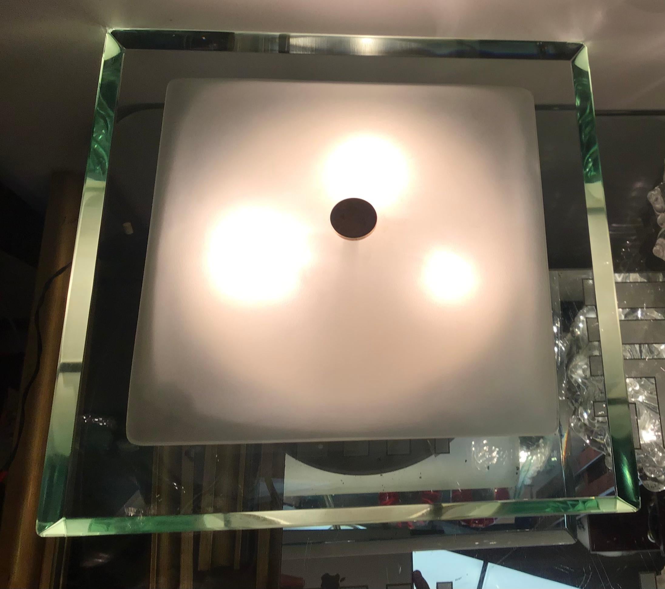 Mid-20th Century Fontana Arte - MAX INGRAND - ” Ceilling Light Modello 1990 - year 1960 - Italy.  For Sale