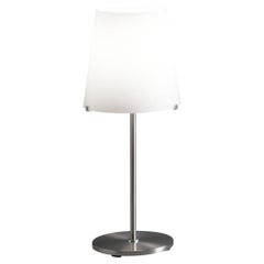 Fontana Arte 3247TA Small Table Lamp in White Frosted Blown Glass