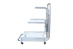Bar en aluminium et verre Fontana Arte, Italie, vers 1970