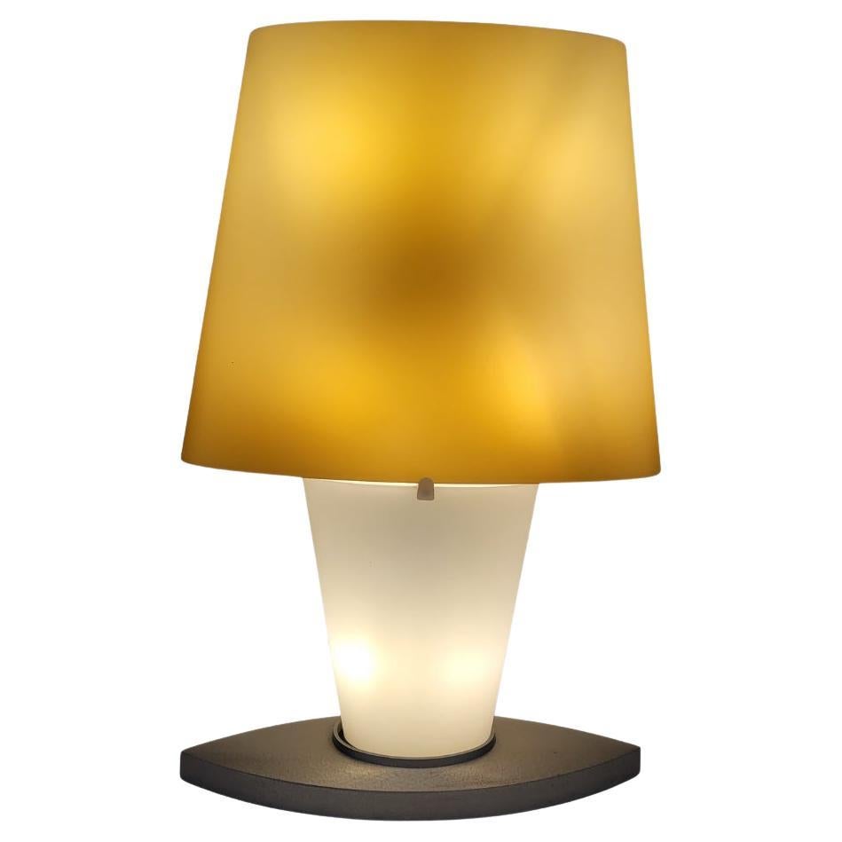 Lampe de table italienne Fontana Arte, blanche 3064, Daniela Puppa, acier et verre