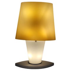 Lampe de table italienne Fontana Arte, blanche 3064, Daniela Puppa, acier et verre