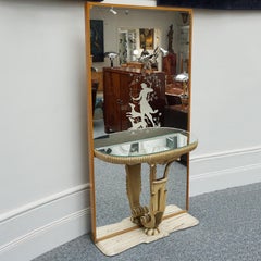 Fontana Arte Art Deco Mirrored Console Italian Circa 1930
