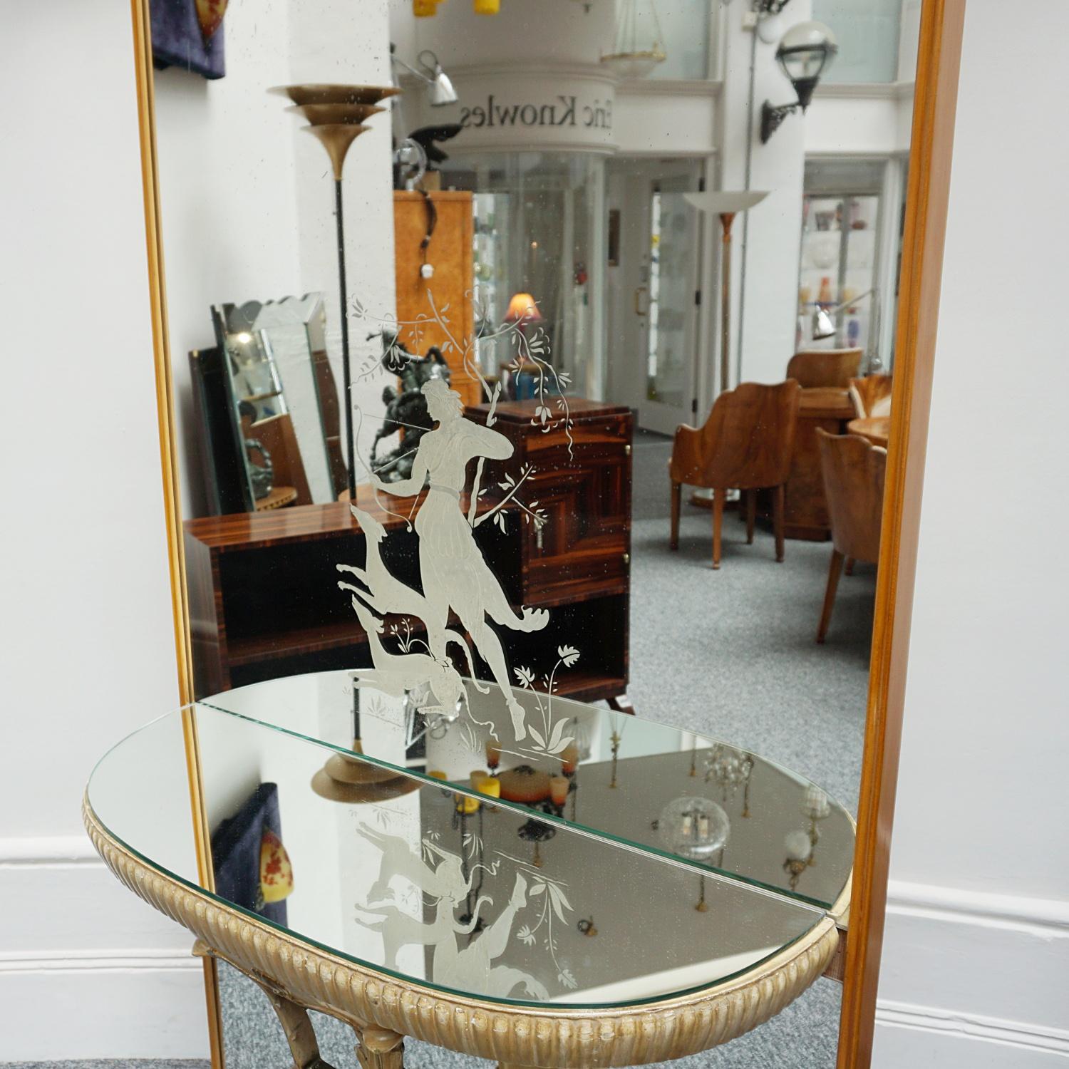 Console à miroir Art déco italienne Fontana Arte, datant d'environ 1930 en vente 3