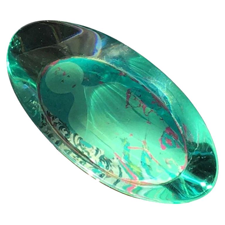 Fontana Arte Ashtrav 1950 Emerald Green Color For Sale