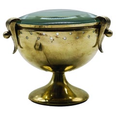 Fountain Art Attr. Brass Chalice Shaped Table Lamp, Italy 1950s
