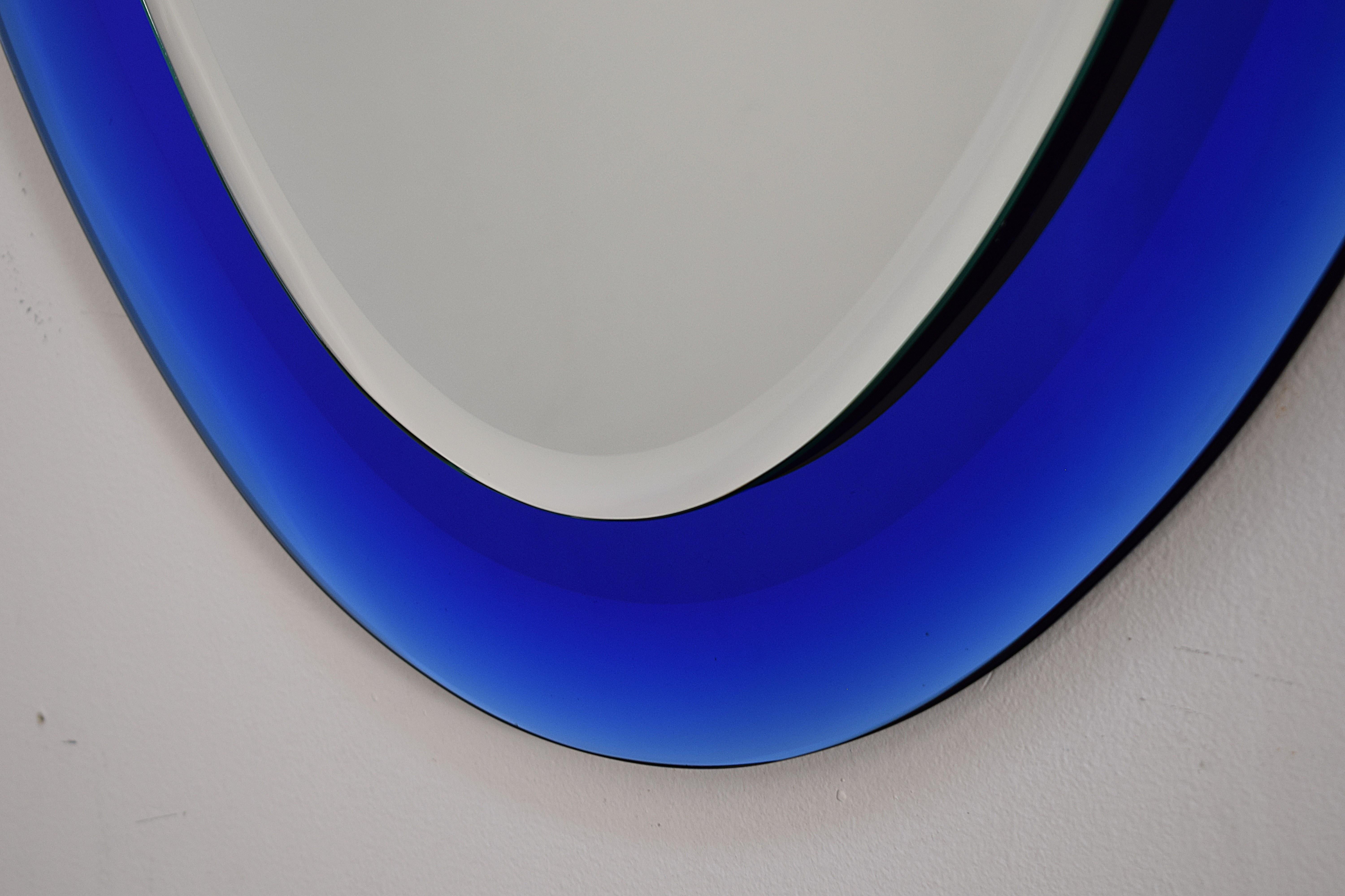 Fontana Arte (Attr.) Specchiera Ovale, 196 Bon état - En vente à Palermo, PA