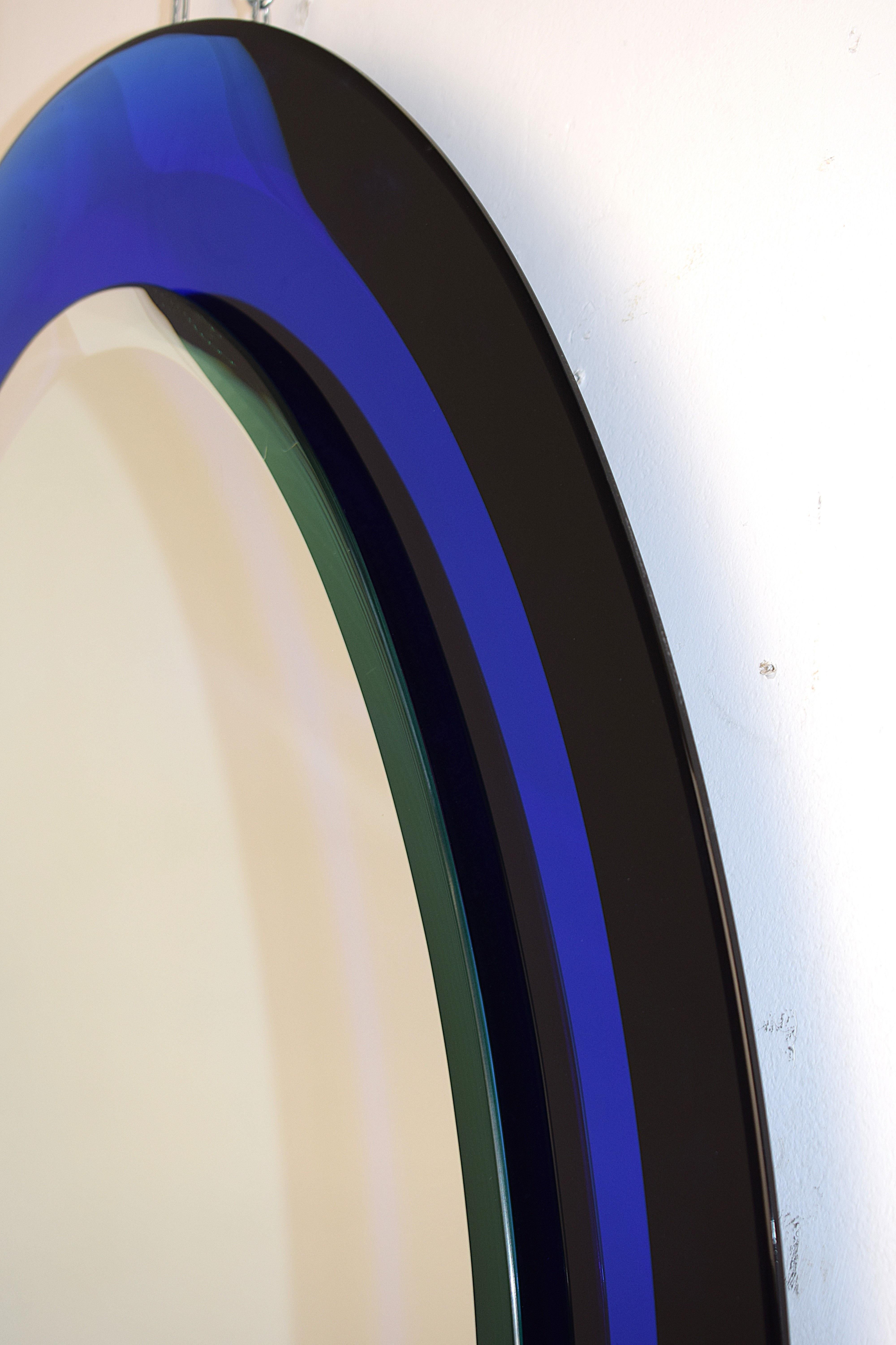 Verre Fontana Arte (Attr.) Specchiera Ovale, 196 en vente