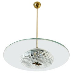 Colgante de cristal atribuido Fontana Arte